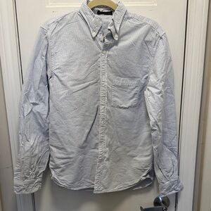 Brandy Melville Blue and White Striped Casual Shirt